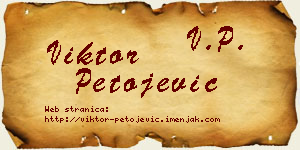 Viktor Petojević vizit kartica